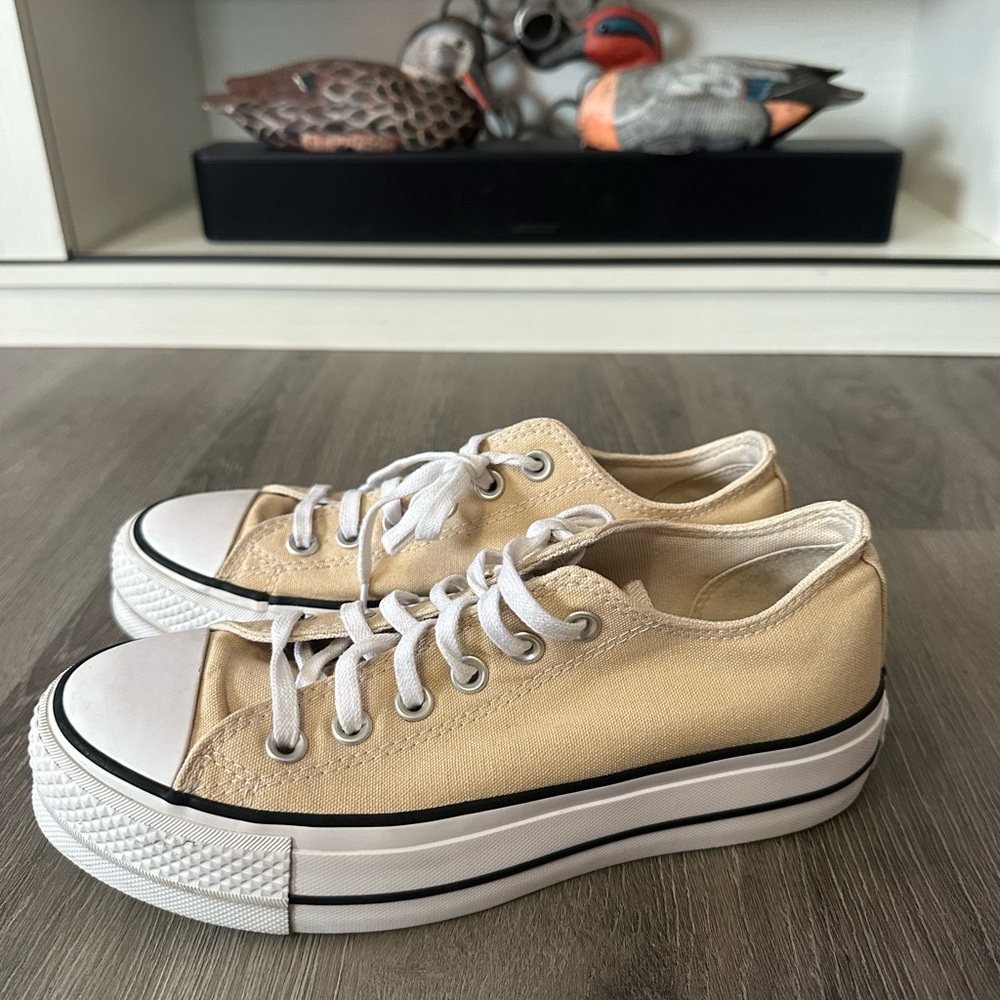 Women's cream platform converse - Picture 3 of 4